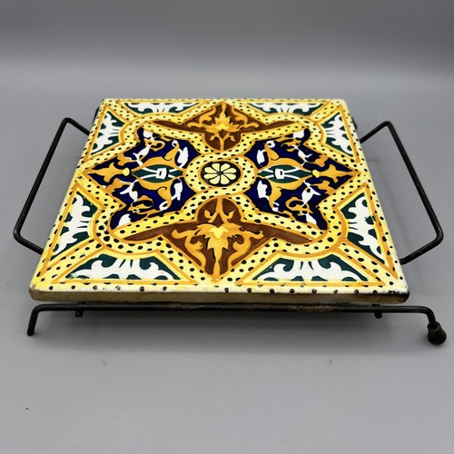 Spanish hand painted flowers - spanish,